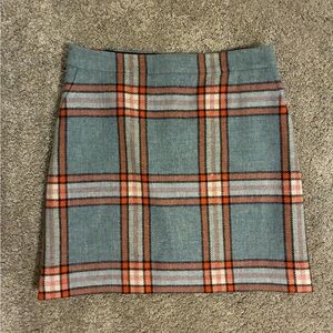 Like new Boden Plaid Women's Skirt in Blue and Orange